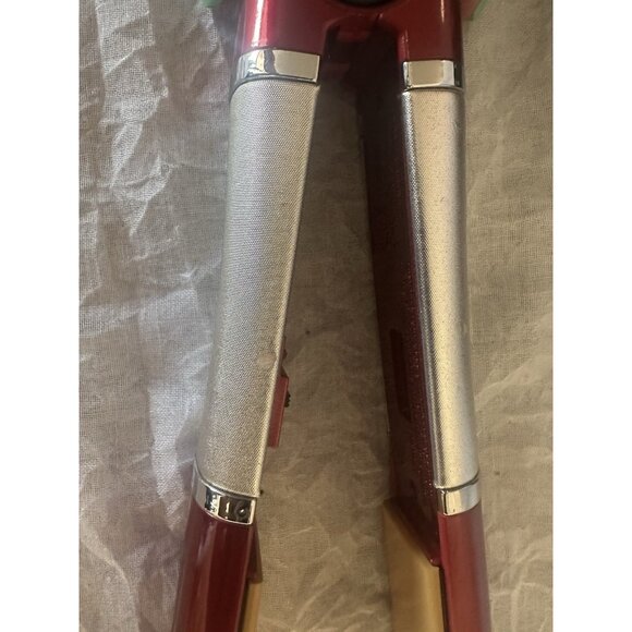 Chi Ceramic Flat Iron 1” Tested GF1159 Hair Straightener Red Silver Long‎ Cord - Picture 6 of 8